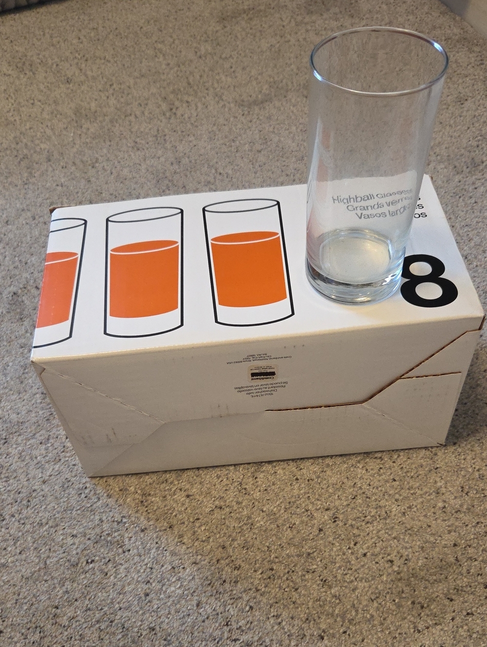 Crate And Barrel Set Of 4 Highball Glasses